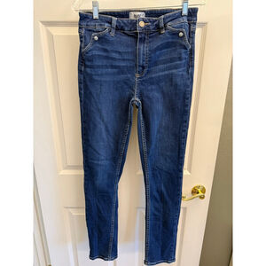 PAIGE Denim Hoxton Skinny Scallop Yoke Ankle Arturo Dk Wash High Waist Jeans 29